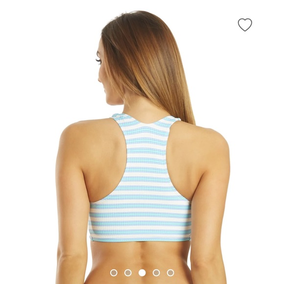 NWOT Splendid horizon line high neck swim top - Picture 3 of 12